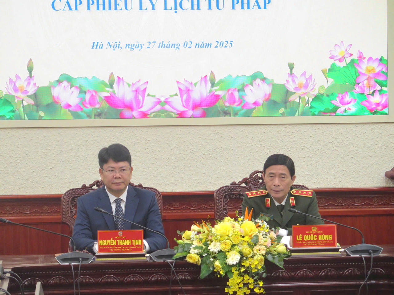 Bộ Tư pháp bàn giao nhiệm vụ quản lý Nhà nước về lý lịch tư pháp