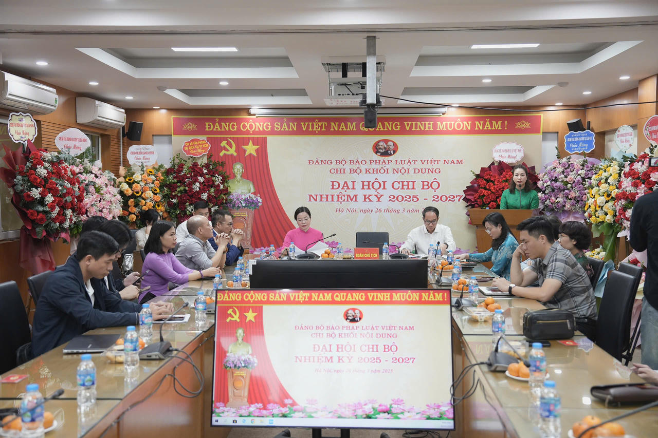 Chi bộ Khối Nội dung Đảng bộ Báo Pháp luật Việt Nam tổ chức thành công Đại hội nhiệm kỳ 2025 – 2027
