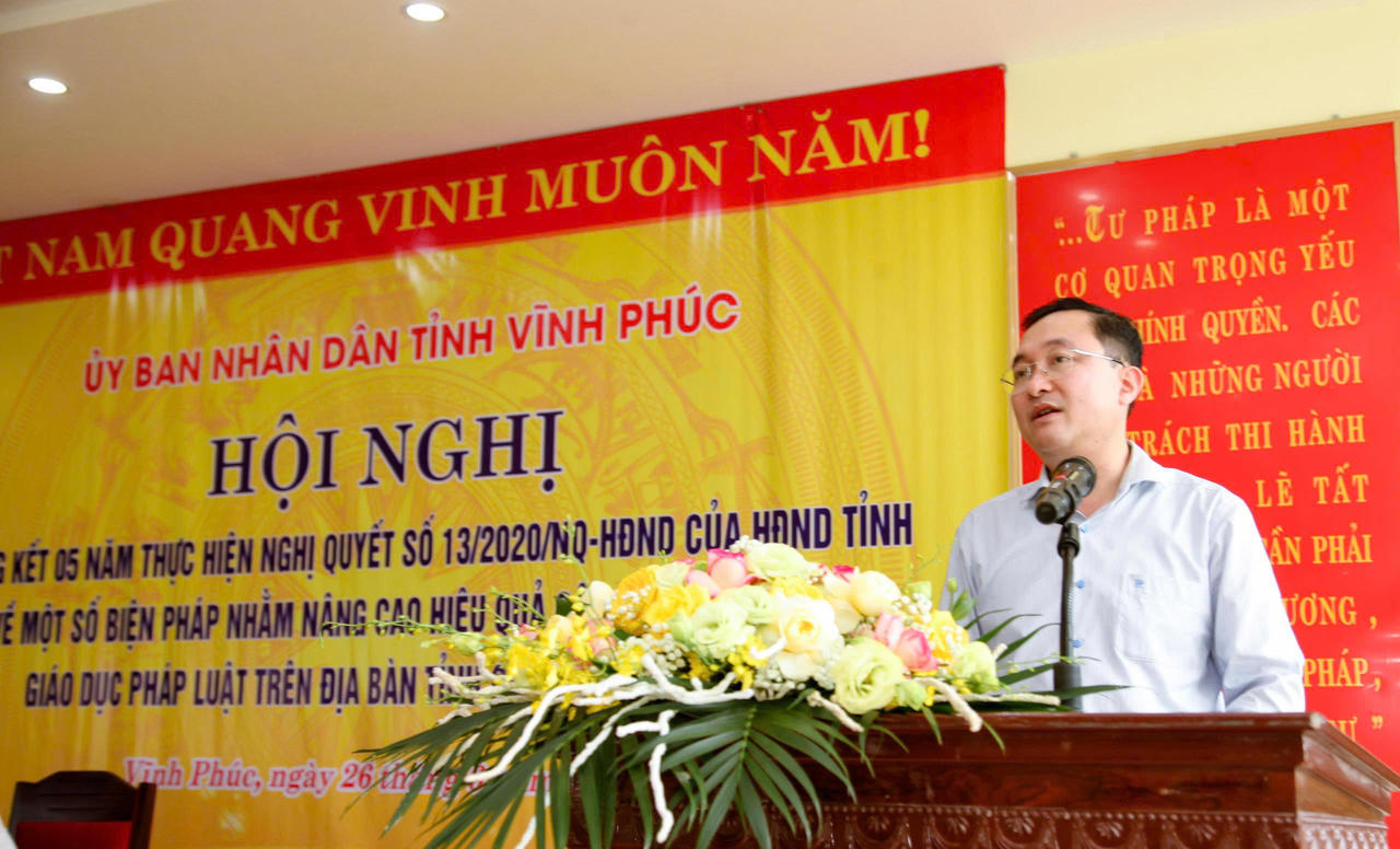 Vĩnh Phúc: Công tác Phổ biến pháp luật phải hướng đến nhóm đặc thù