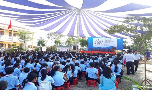 Diễn tập nâng cao nhận thức về thiên tai cho giáo viên, học sinh