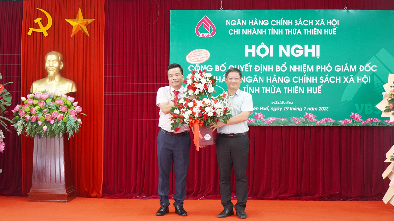 Bổ nhiệm Phó Giám đốc Ngân hàng Chính sách xã hội chi nhánh tỉnh Thừa Thiên Huế