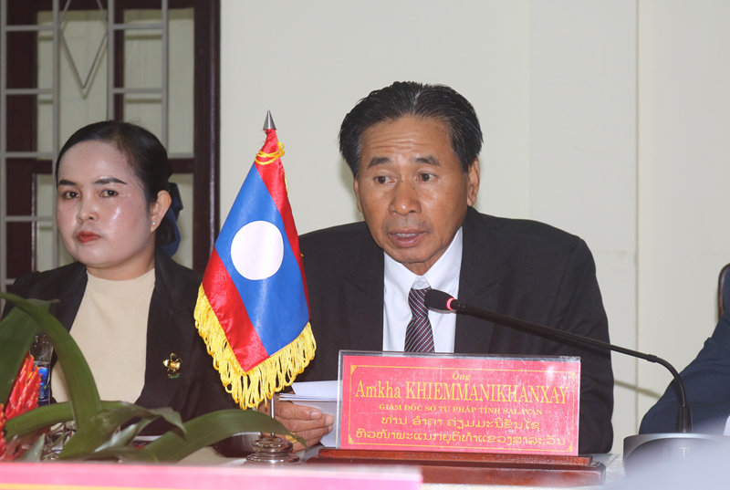 Tăng cường mối quan hệ hợp tác về pháp luật và tư pháp giữa Sở Tư pháp tỉnh Thừa Thiên Huế và Sở Tư pháp tỉnh Salavan (Lào)