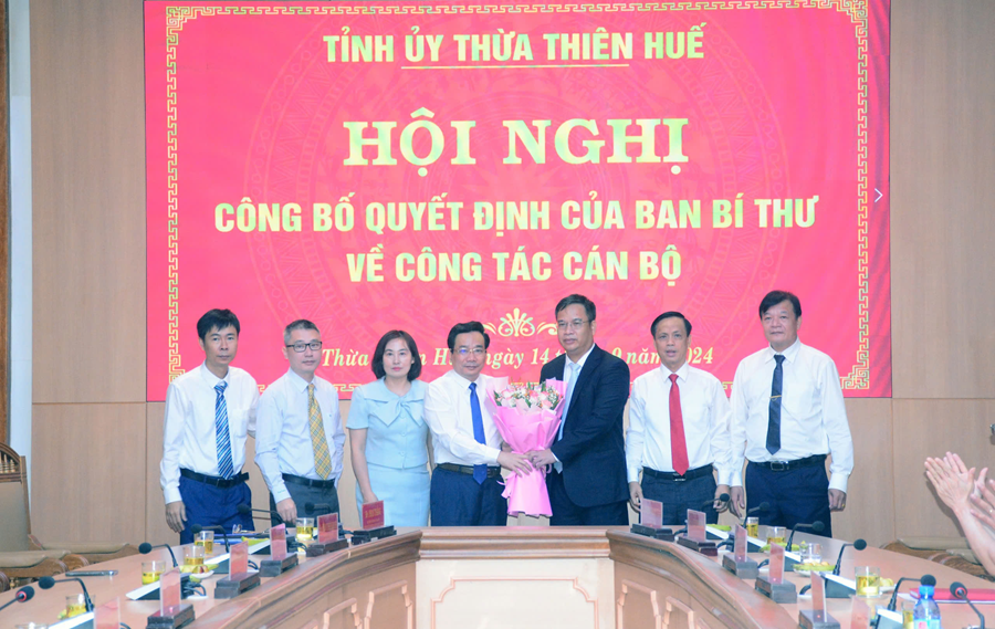 Ủy viên Ủy ban Kiểm tra Trung ương làm Phó Bí thư Tỉnh ủy Thừa Thiên Huế