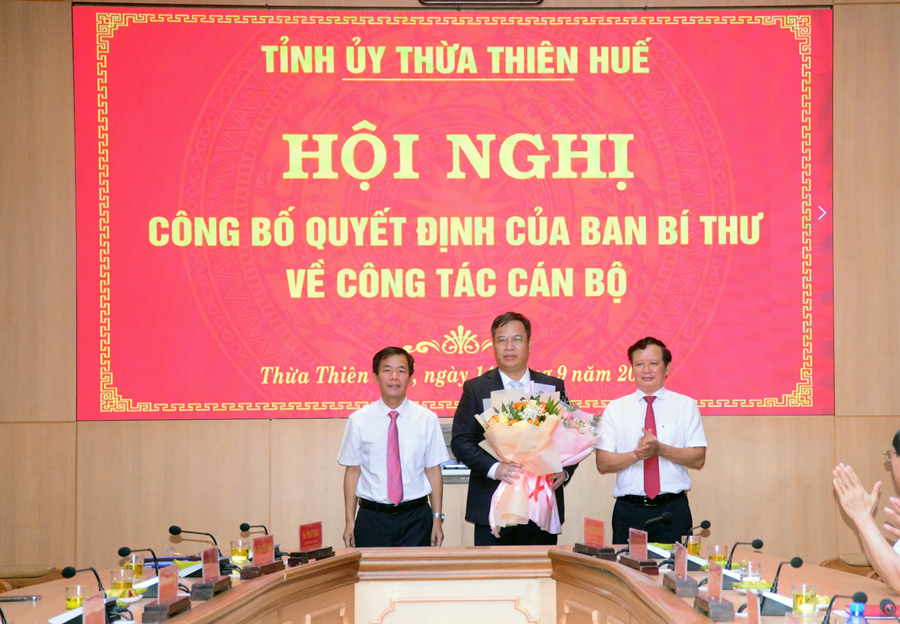 Ủy viên Ủy ban Kiểm tra Trung ương làm Phó Bí thư Tỉnh ủy Thừa Thiên Huế