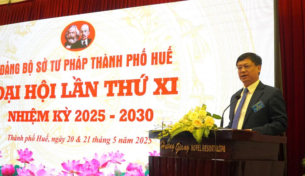 Đại hội Đảng bộ Sở Tư pháp TP Huế lần thứ XI, nhiệm kỳ 2025 - 2030
