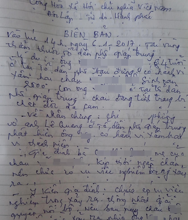 Bé gái thiểu năng nghi bị cụ ông 84 tuổi xâm hại