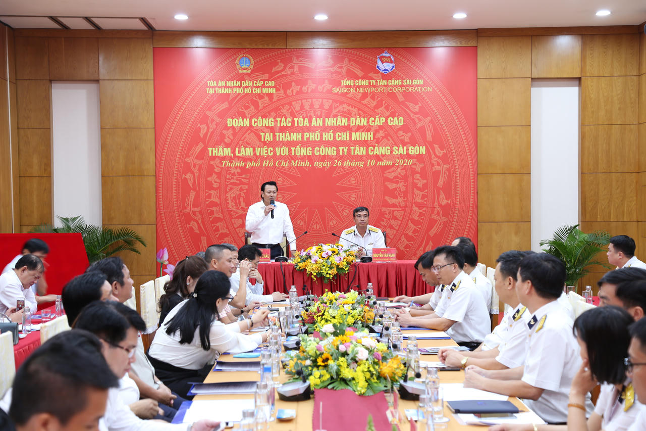 TAND cấp cao tại TP HCM thăm, làm việc tại Tổng Công ty Tân Cảng Sài Gòn