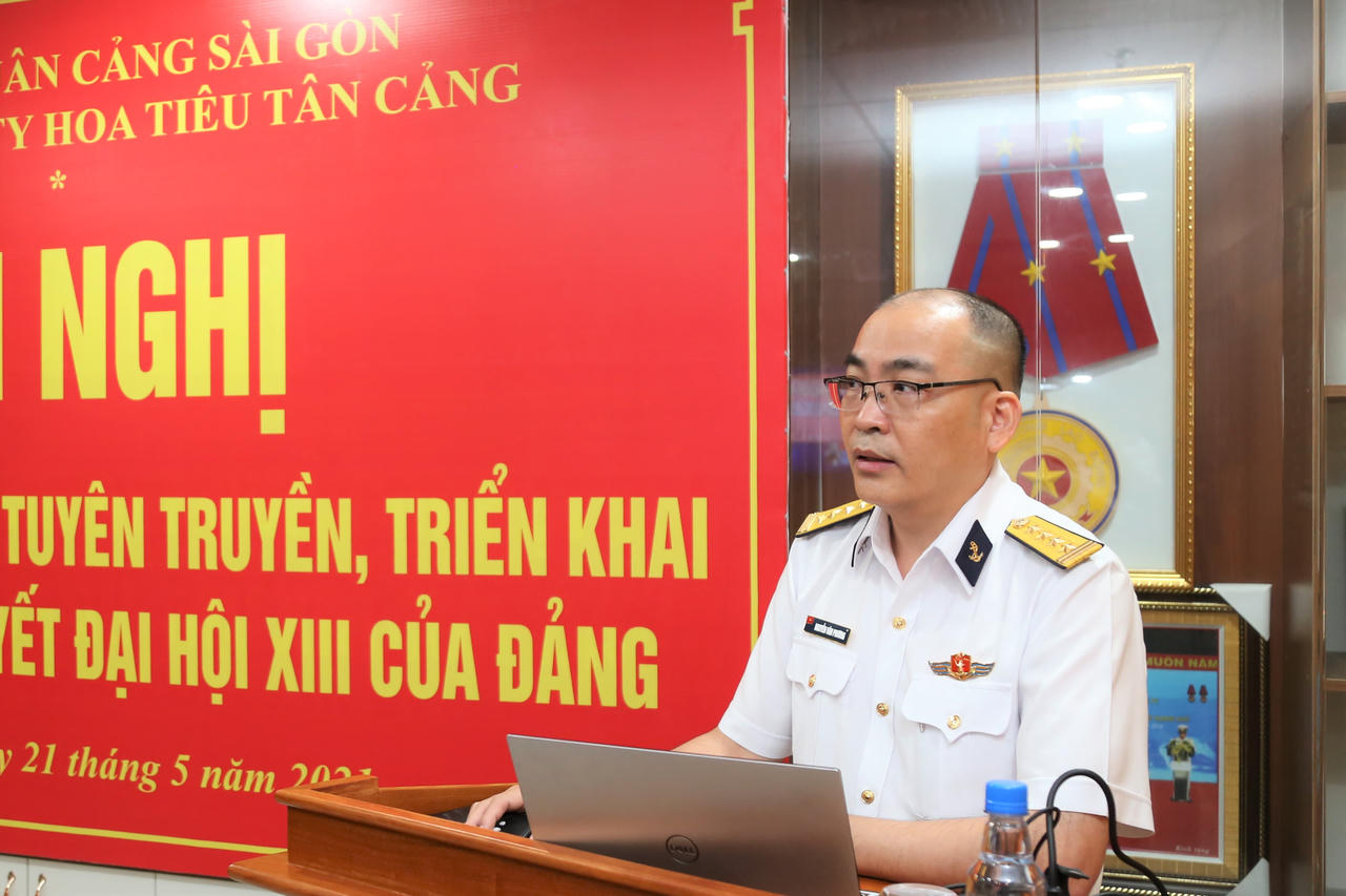 Đảng ủy Công ty Hoa tiêu Tân Cảng tổ chức học tập, quán triệt, tuyên truyền, triển khai thực hiện  Nghị quyết Đại hội XIII của Đảng