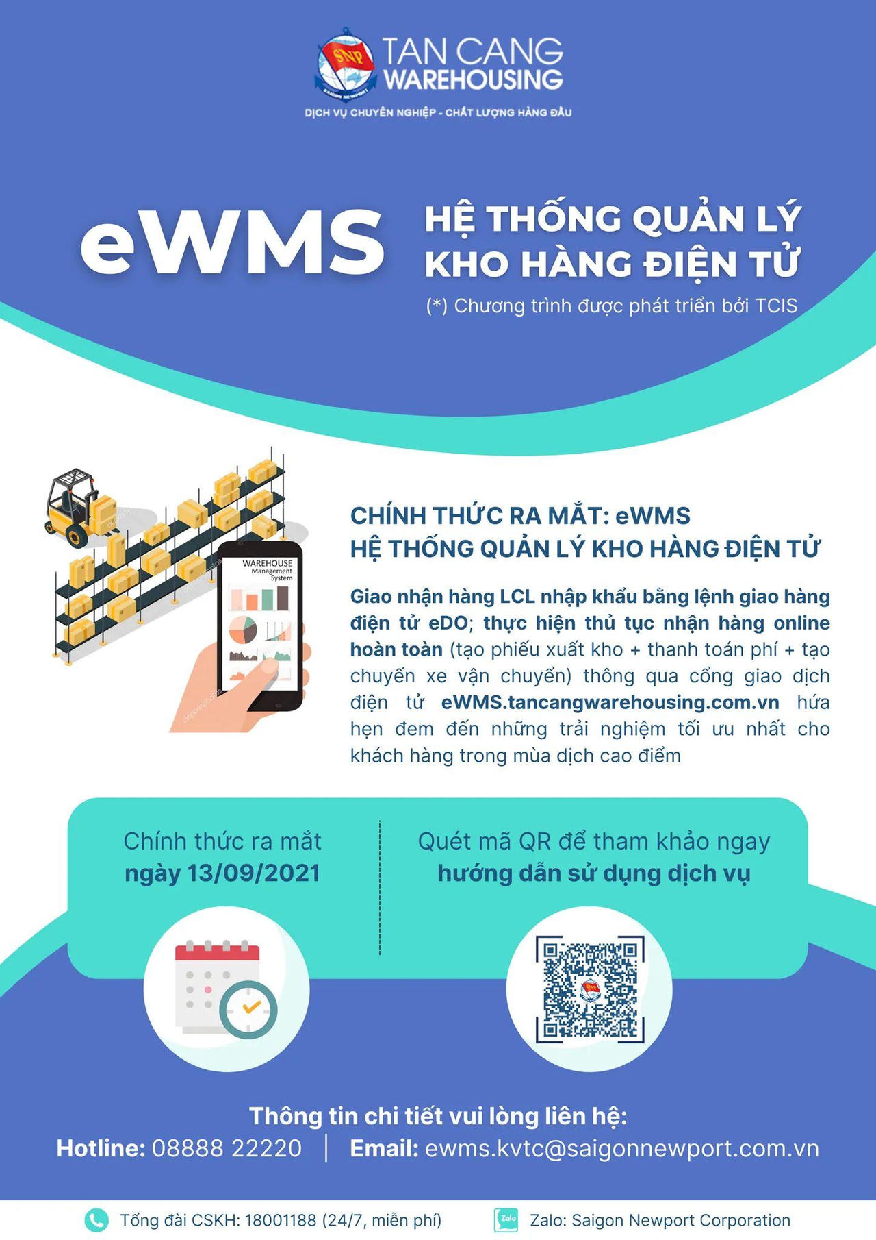 Công ty cổ phần Kho vận Tân cảng ra mắt Hệ thống quản lý kho hàng điện tử eWMS