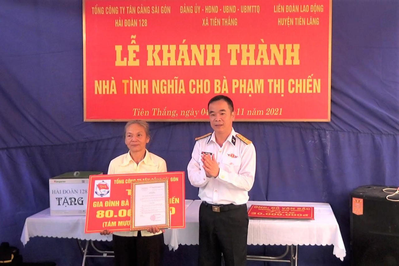 Tổng Công ty Tân Cảng Sài Gòn khánh thành và bàn giao nhà tình nghĩa tại Hải Phòng