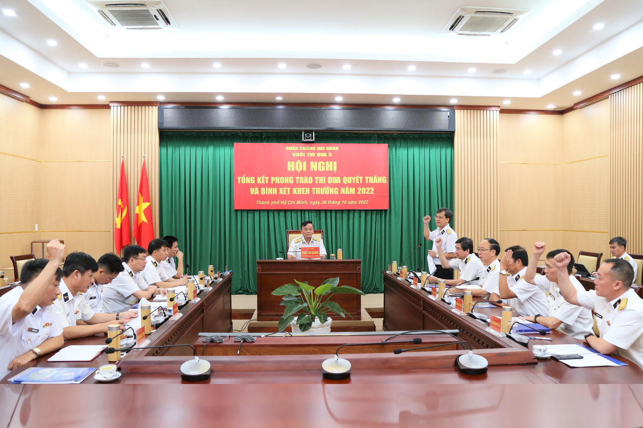 Khối thi đua 5 Quân chủng Hải quân tổng kết phong trào thi đua quyết thắng năm 2022
