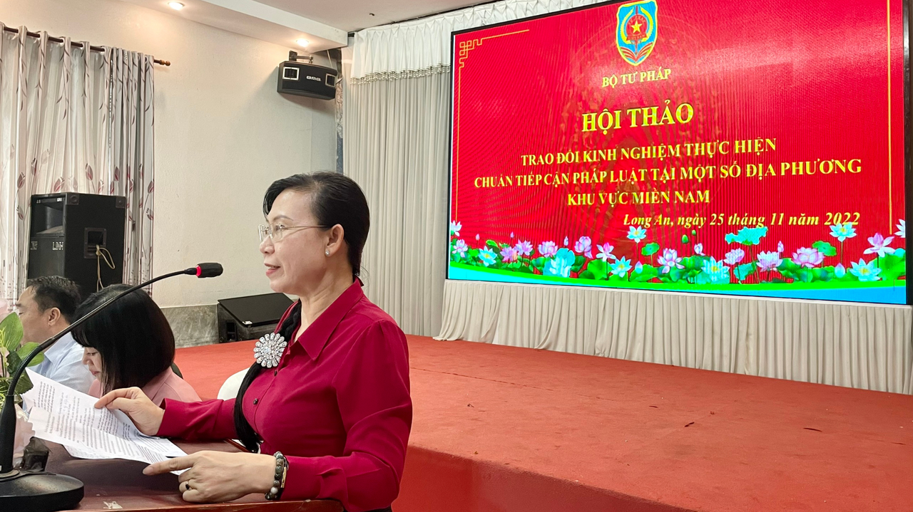 Khu vực miền Nam trao đổi kinh nghiệm thực hiện chuẩn tiếp cận pháp luật 