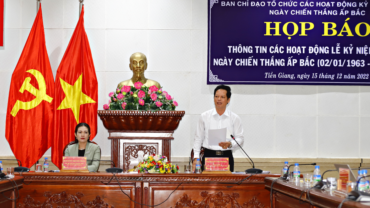 Tiền Giang thông tin về tổ chức các hoạt động kỷ niệm 60 ngày Chiến thắng Ấp Bắc