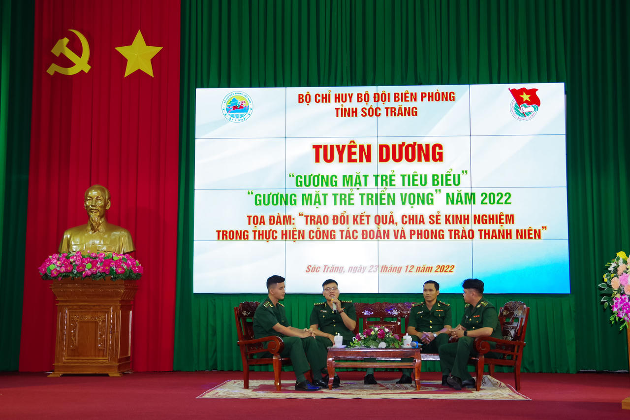 Bộ đội Biên phòng Sóc Trăng tuyên dương gương mặt trẻ tiêu biểu năm 2022