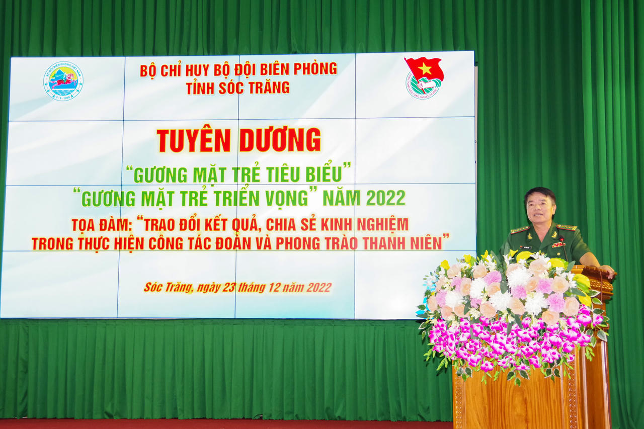 Bộ đội Biên phòng Sóc Trăng tuyên dương gương mặt trẻ tiêu biểu năm 2022