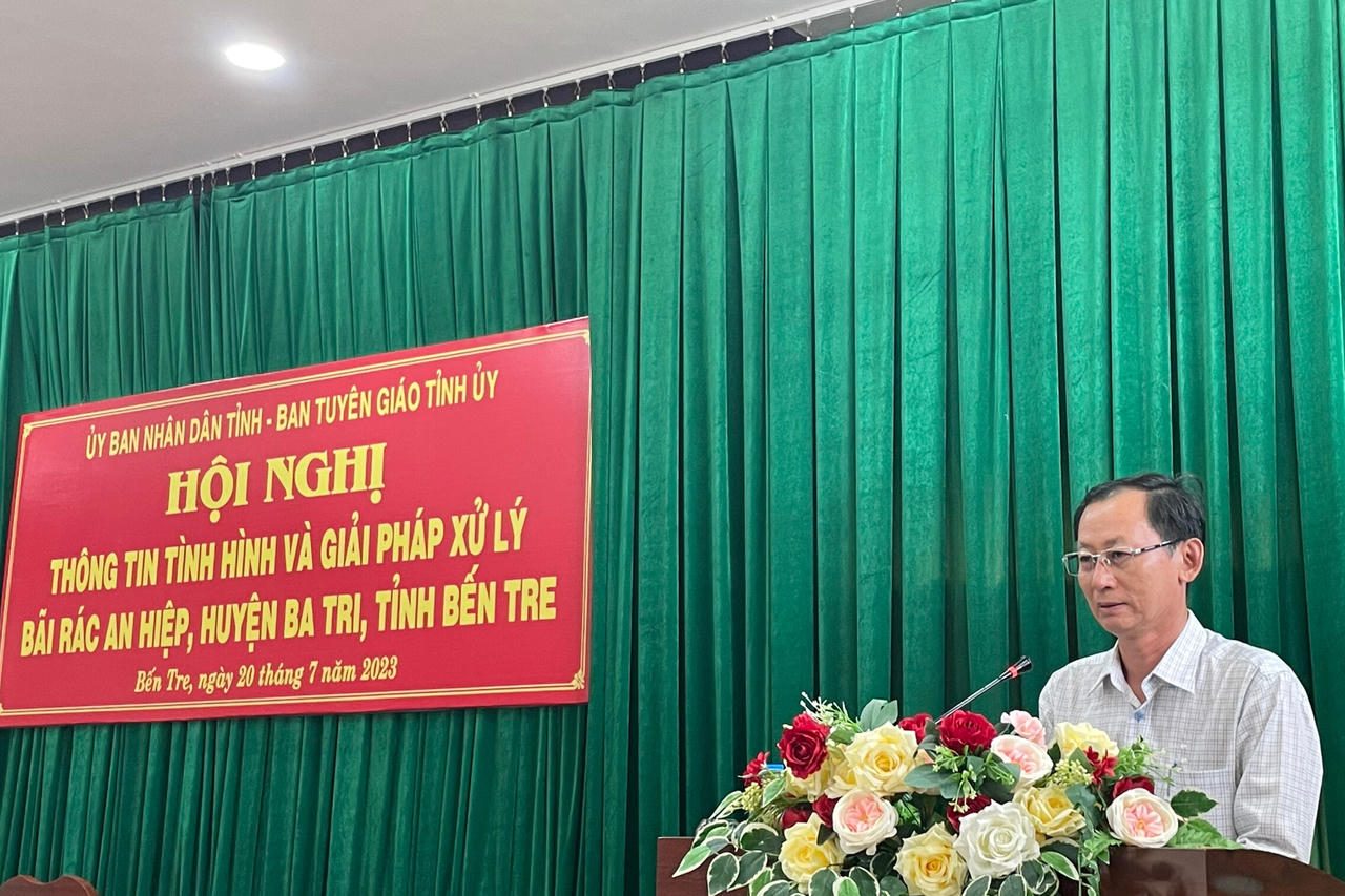 Bến Tre công bố tình huống khẩn cấp sự cố môi trường tại bãi rác An Hiệp