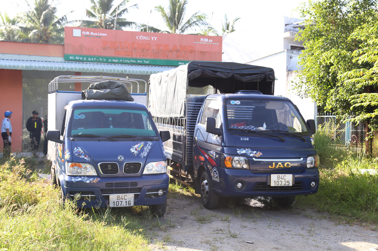 Sóc Trăng: Bắt quả tang hai ô tô tải vận chuyển 173 con heo không rõ nguồn gốc