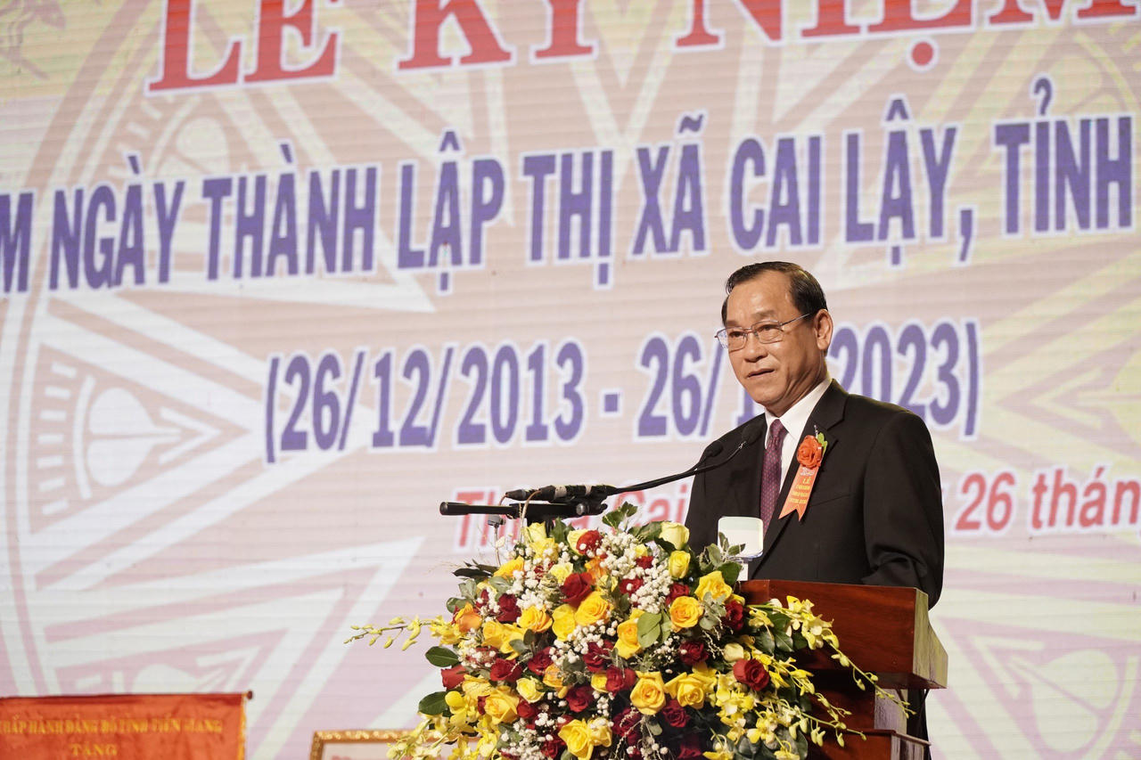 Trọng thể kỷ niệm 10 năm thành lập Thị xã Cai Lậy, tỉnh Tiền Giang