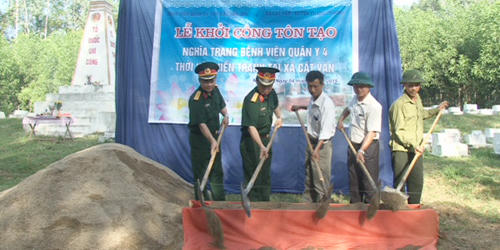 Khởi công tôn tạo Nghĩa trang Bệnh viện thời kỳ chiến tranh