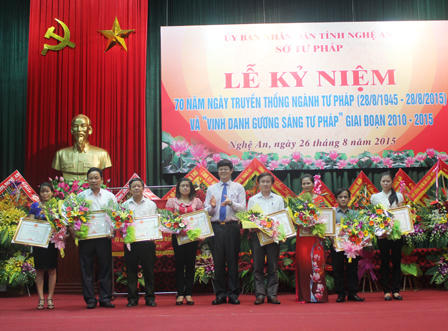 Tư pháp Nghệ An 70 năm phấn đấu, xây dựng và trưởng thành