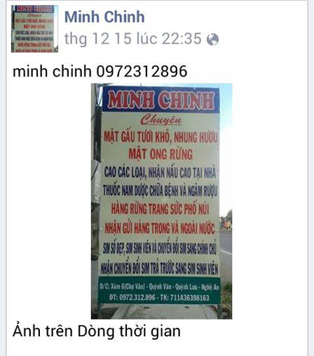 Lại xuất hiện thanh niên rao bán hổ, gấu trên facebook