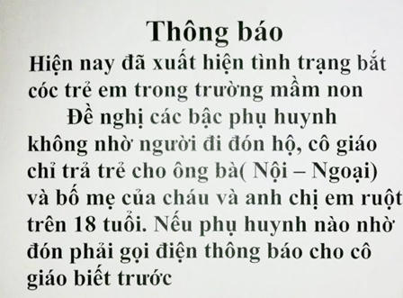 Rộ tin đồn bắt cóc trẻ em khiến người dân Nghệ An hoang mang 
