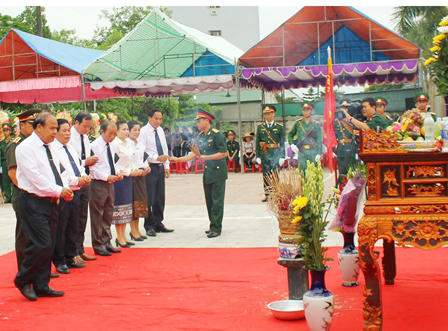An táng 65 bộ hài cốt liệt sỹ quân tình nguyện hy sinh tại Lào