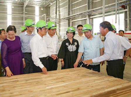 Phó Thủ tướng cắt băng khánh thành nhà máy gỗ lớn nhất Việt Nam