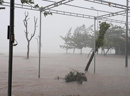 Nghệ An mưa to, đường Cửa Lò bắt đầu ngập, Thủy điện Khe Bố sắp xả lũ