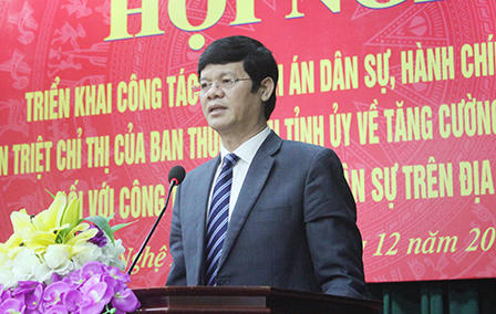 Bộ trưởng Lê Thành Long chúc mừng thành quả THADS Nghệ An