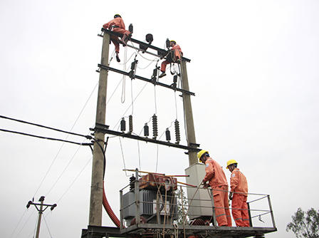Tổng Công ty Điện lực miền Bắc diễn tập với sự cố bão giật cấp 12 đổ bộ vào Nghệ An
