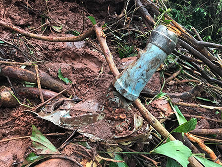 Hiện trường nơi xảy ra vụ rơi máy bay SU22 hai phi công hy sinh