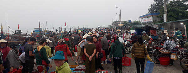 Náo nức tàu chở sản vật biển cập cảng Cửa Sót ngày lễ 