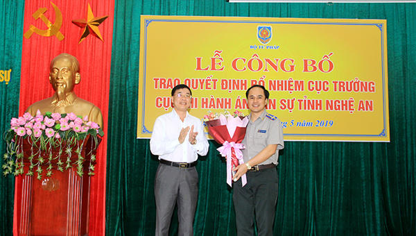 Cục THADS Nghệ An có tân Cục trưởng