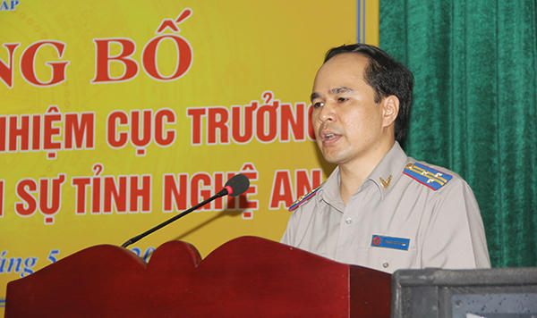 Cục THADS Nghệ An có tân Cục trưởng