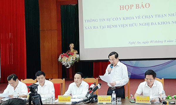 Xem xét trách nhiệm trong sự cố chạy thận ở Nghệ An thế nào?