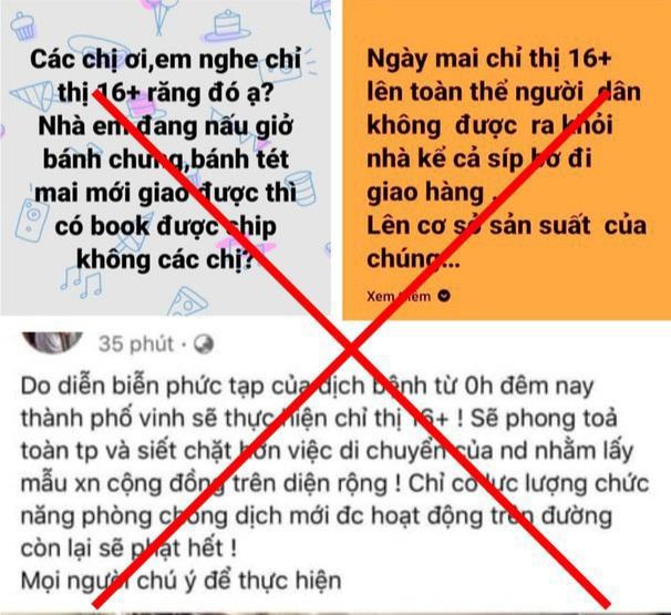 Xử phạt nhiều đối tượng đăng thông tin sai sự thật về áp dụng Chỉ thị 16 tại TP Vinh