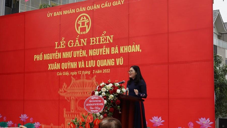 Hà Nội chính thức gắn biển tên phố mang tên vợ chồng nhà thơ Lưu Quang Vũ - Xuân Quỳnh