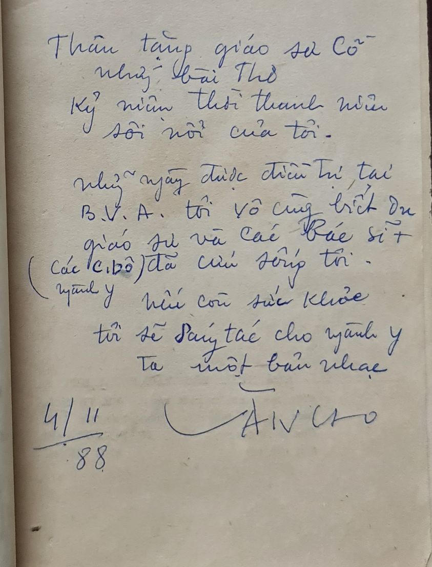 Tìm thấy bút tích nhạc sĩ Văn Cao mong muốn sáng tác cho ngành y một bản nhạc