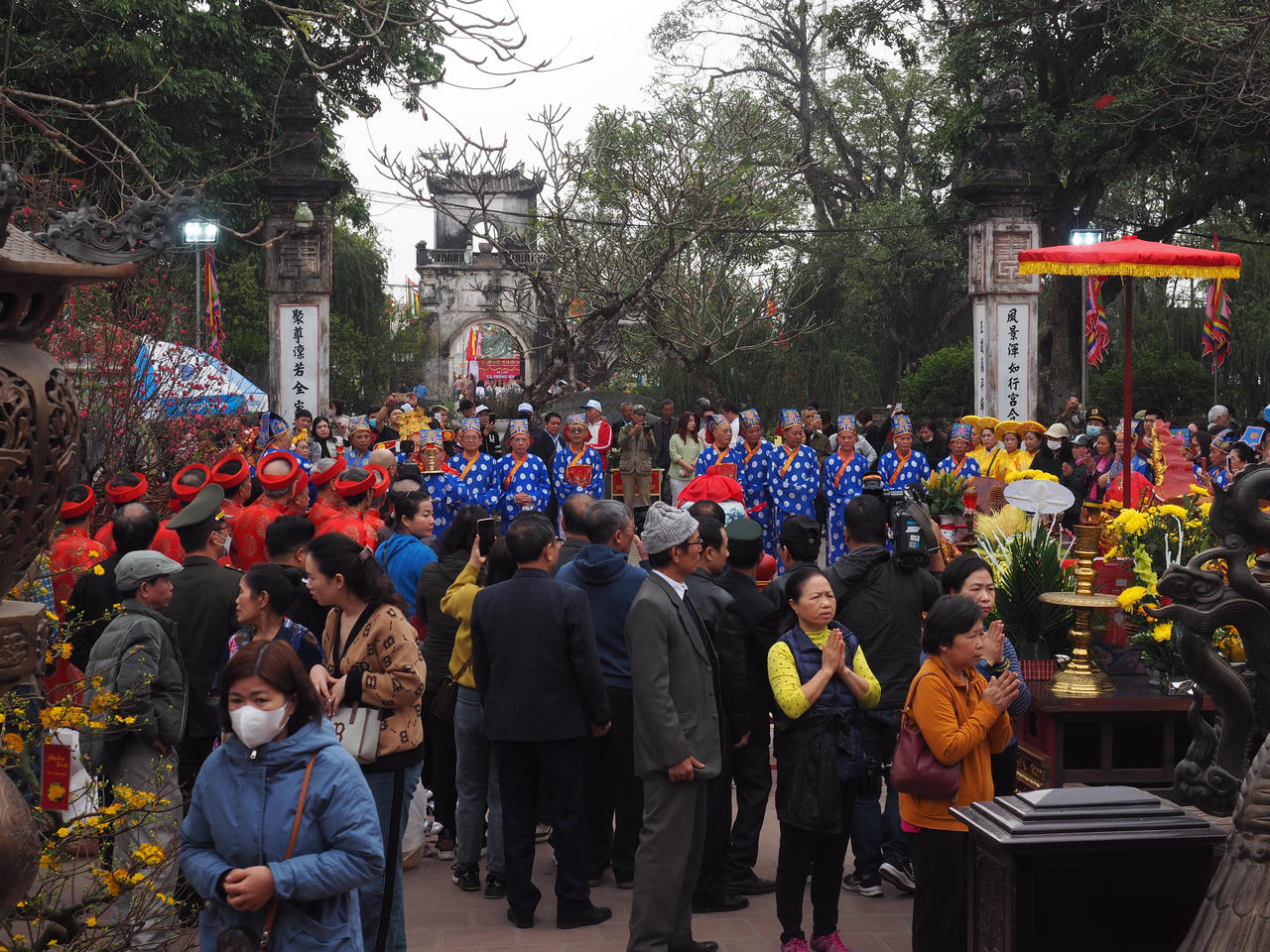 Đền Trần trước ngày “khai ấn” xuân Quý Mão 2023.