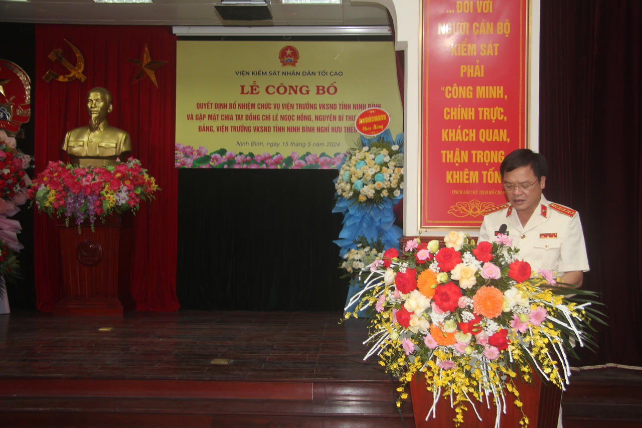 Ông Phạm Ngọc Cảnh giữ chức Viện trưởng Viện kiểm sát nhân dân tỉnh Ninh Bình