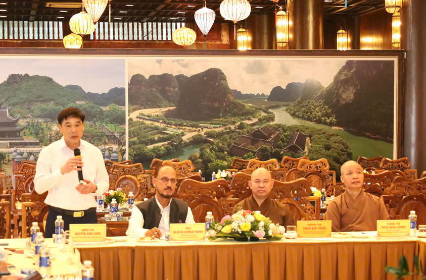 Đoàn tiền trạm Ấn Độ khảo sát nơi tôn trí xá lợi Đức Phật tại chùa Tam Chúc