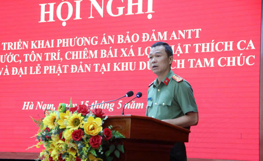 Bảo đảm an ninh trật tự lễ cung rước, tôn trí, chiêm bái xá lợi Đức Phật tại chùa Tam Chúc