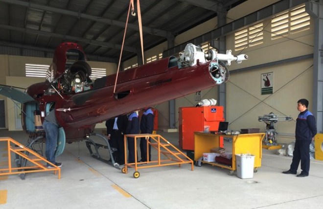 Cận cảnh trực thăng quay phim từ trên không cho “bom tấn” King Kong