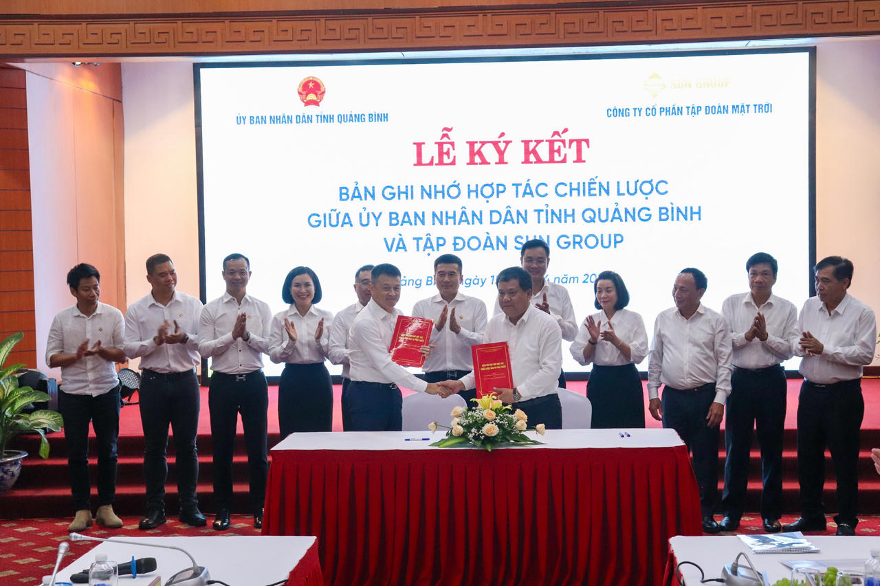 Tỉnh Quảng Bình và Sun Group ký kết ghi nhớ hợp tác chiến lược đầu tư phát triển