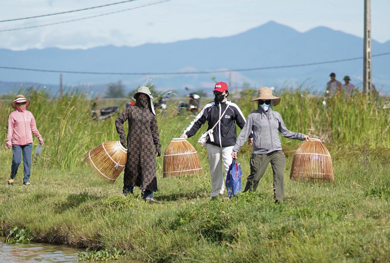 Người dân lội bùn, hò reo bắt cá tại Lễ hội 'xở chơm' Tết Đoan Ngọ ở Quảng Bình