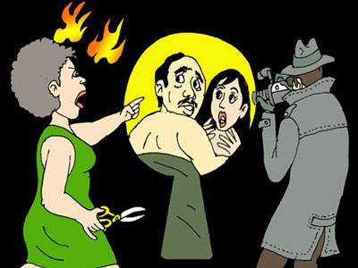 Bắt hụt chồng ngoại tình