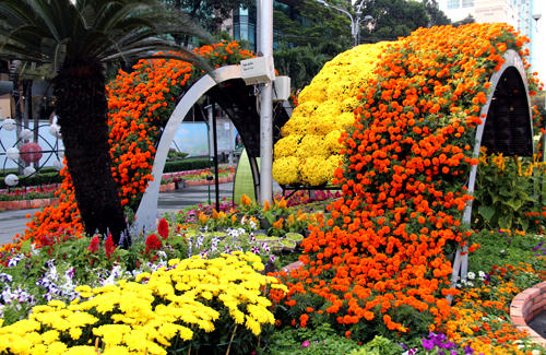 Đường hoa Nguyễn Huệ Giáp Ngọ rực rỡ trước giờ khai mạc