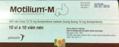 Thuốc chống nôn Motilium gây đột tử