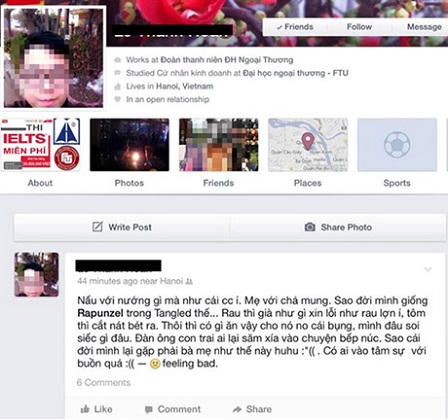 Cất ảnh "nóng" trên Facebook, nữ sinh gặp nạn